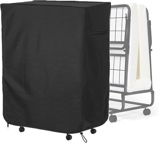 Falezern 38 in Adjustable Rollaway Bed Cover, Waterproof and Dustproof, with Zipper and Elastic Drawstring, Thickened Storage Cover for Folding Cot
