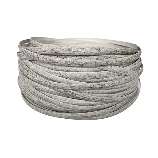 Feyart PE Rattan Strip for Outdoor Rattan Furniture Repair, 8.5mm Plastic Wicker for Patio Furniture Restore(Light Grey)