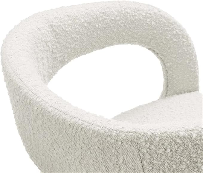 Modway EEI-6562-IVO Pinnacle Boucle Upholstered Dining Chair Set of Two, Ivory