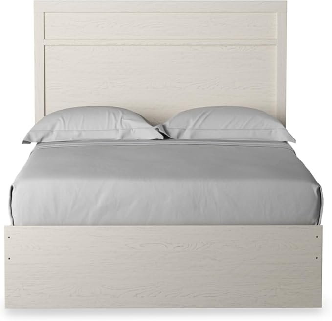 Signature Design by Ashley Stelsie Farmhouse Full Panel Bed, Foundation or Box Spring Needed, White
