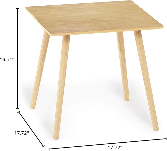 Furinno Small End Table, Square, Oak