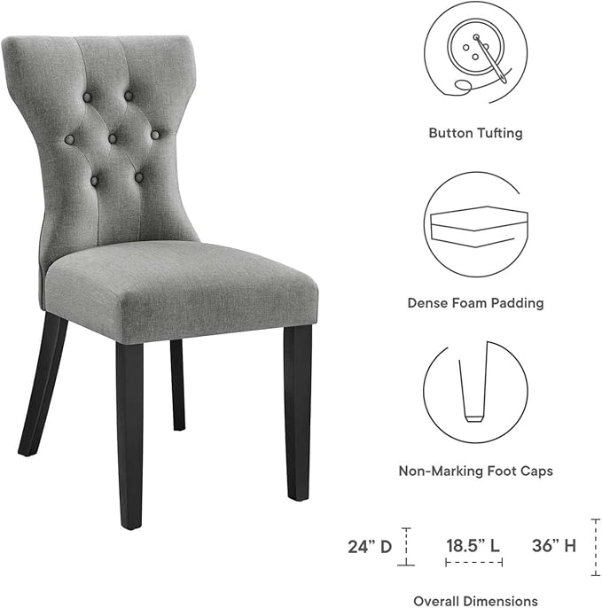 Silhouette Dining Side Chair in Light Gray