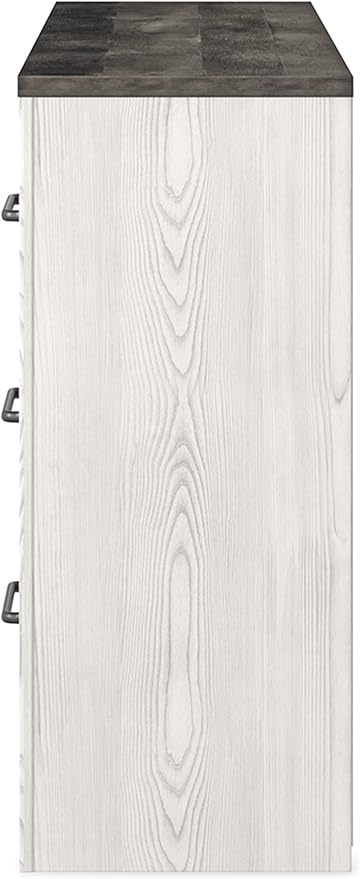 Signature Design by Ashley Gerridan Coastal 6 Drawer Dresser, Two Tone White