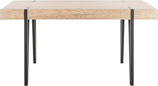 Safavieh Home Alyssa Rustic Industrial Brown and Black Dining Table