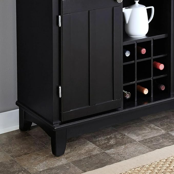 homestyles Server sideboards-buffets-credenzas, Hutch, Black