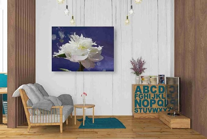 Epic Graffiti 'White Peony-Scents of Heaven' by Irena Orlov, Canvas Wall Art, 34"x26"