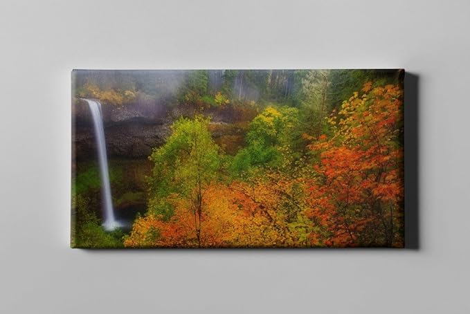 Epic Graffiti 'Silver Falls' by Darren White, Canvas Wall Art, 12"x24"
