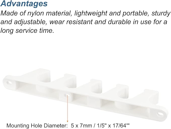 PATIKIL Chaise Adjustment Bracket, 4 Pack 5 Position Lawn Furniture Multi Position Back Support Adjuster for Outdoor Lounge Patio, White