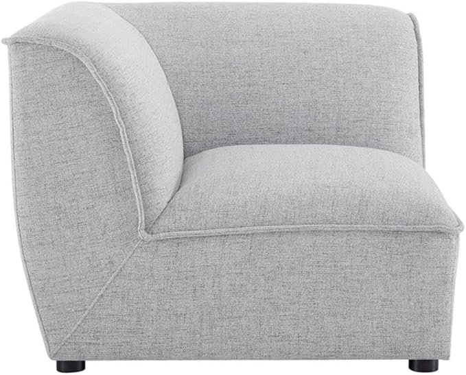 Modway Comprise Fabric Upholstered Sectional, Corner Chair, Light Gray