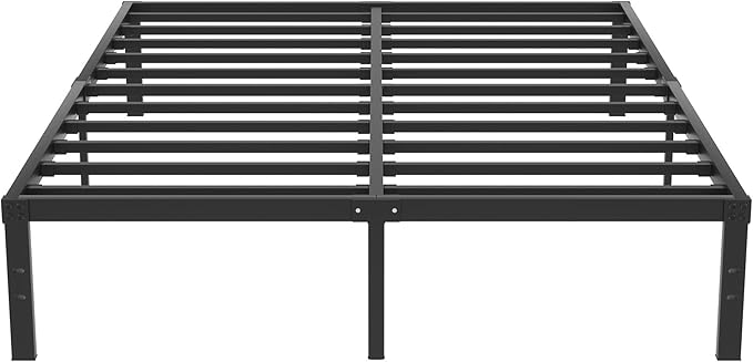 VECELO 14.2" Full Size Bed Frame Metal Platform/Mattress Foundation/No Box Spring Needed