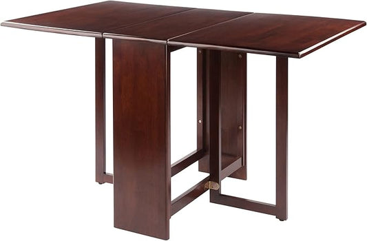 Winsome Clara Foldable Dining Table, 47" Wide, 30" High, Walnut