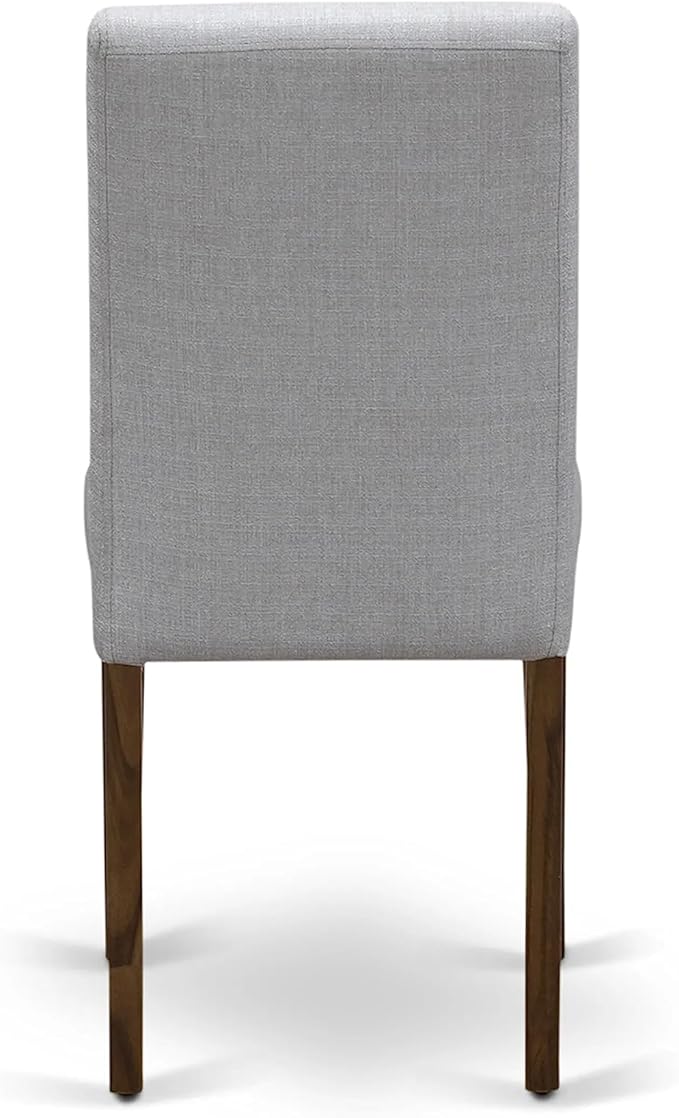 East West Furniture ANAB5-AWA-05 5 Piece Kitchen Table & Chairs Set Contains a Round Dining Room Table with Pedestal and 4 Upholstered Chairs, 36x36 Inch, Antique Walnut