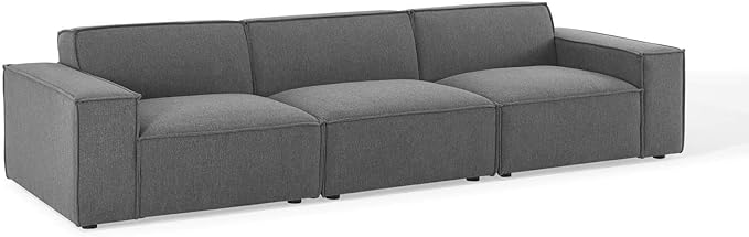 Modway EEI-4112-CHA Restore 3-Piece Sectional Sofa, Charcoal