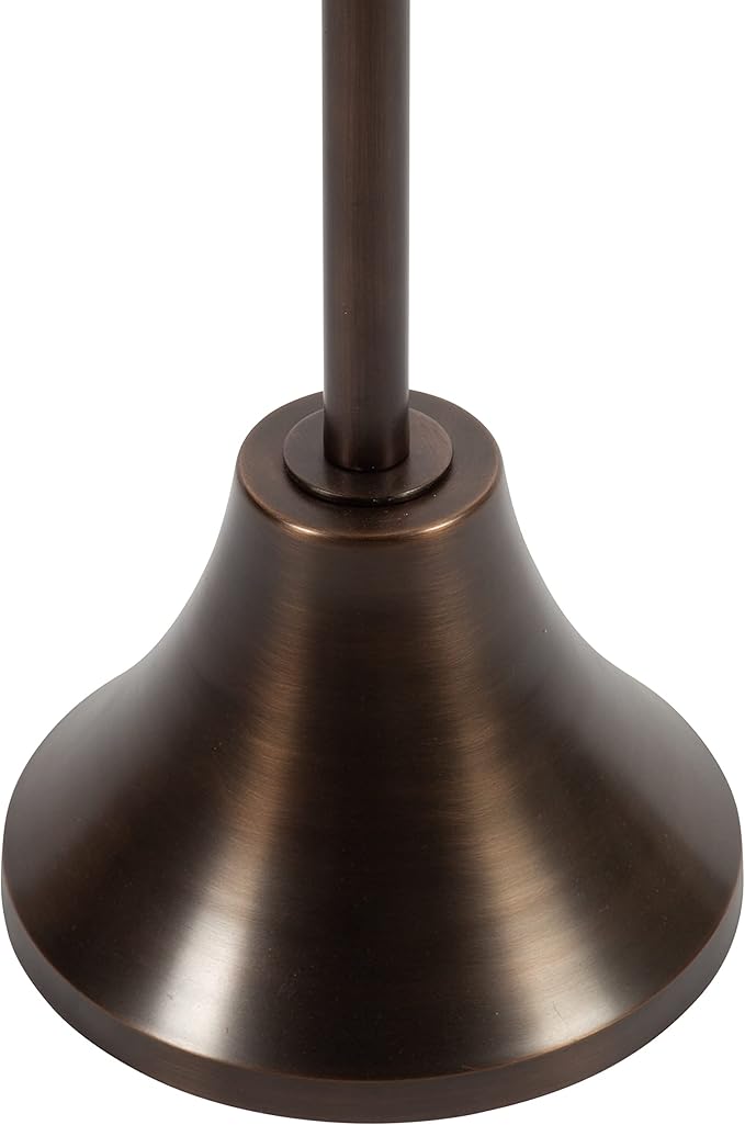 Kate and Laurel Sanzo Modern Pedestal Side Table, 15 x 15 x 24, Bronze, Decorative End Table with Hammered Tabletop for Use as a Bedroom Nightstand or Living Room Accent