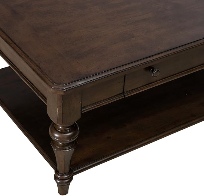 Liberty Furniture Arden Road Living Room Rectangular Cocktail Table - Satin Cherry