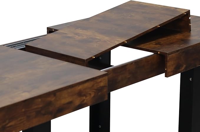 KEIKI 62.99'' to 78.7'' Extendable Dining Table, Modern Farmhouse Expandable Kitchen Table for 6-10 People, Large Wooden Conference Table