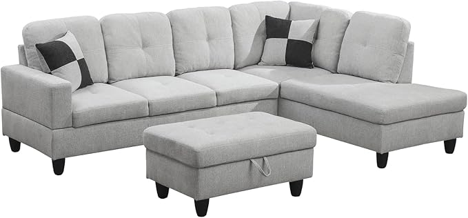 Miscoos Living Room Furniture Sofa Sofabed, Grey
