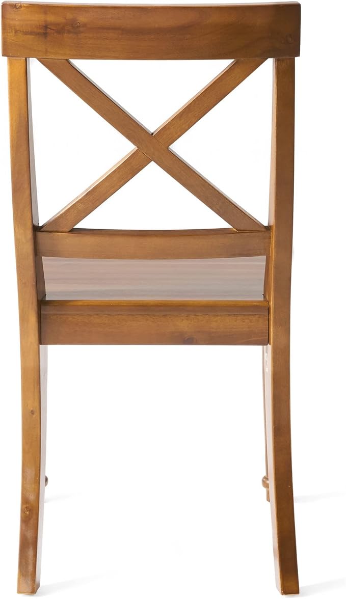 Christopher Knight Home Rovie Acacia Wood Dining Chairs, 2-Pcs Set, Dark Oak