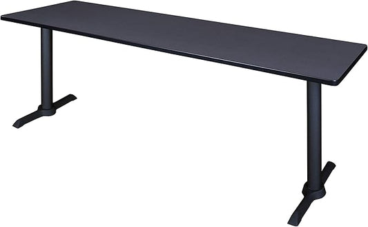 Regency Cain 84 x 24 in. Steel T-Base Training Seminar Table- Grey