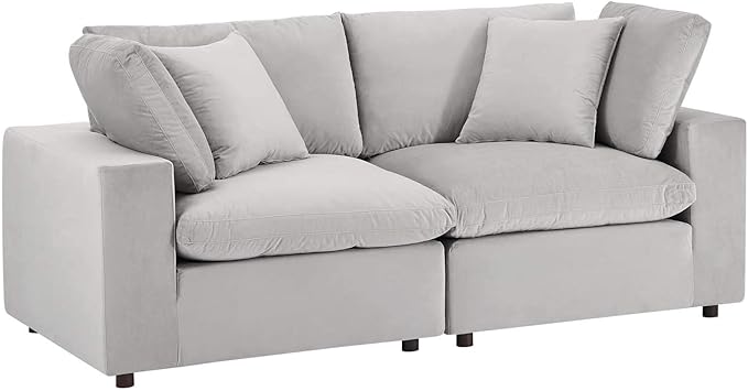 Modway Commix Down-Filled Overstuffed Performance Velvet Loveseat