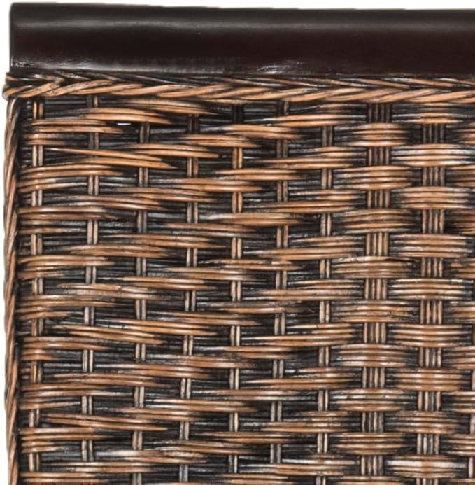 SAFAVIEH Home Collection - Ilya Brown Wicker Tall Back Dining Chair Set of 2 (SEA8017C-SET2)
