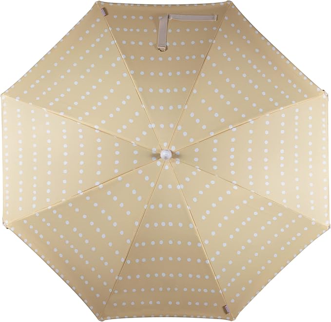 BEACH STATE Summerland 6.5 Feet Beach Umbrella with Fringe - Patio Umbrella - Outdoor Umbrella - UV50+ Sun Protection