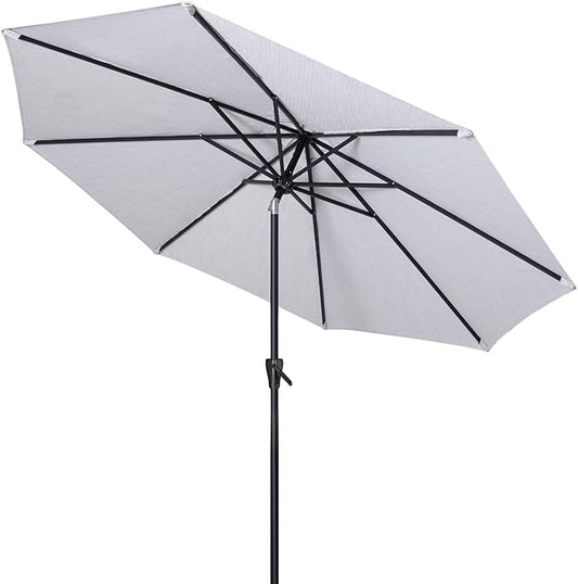 Tempera Patio Market Outdoor Table Umbrella with Auto Tilt and Crank, Large Sun Umbrella with Sturdy Pole & Fade Resistant Canopy, Easy to Set