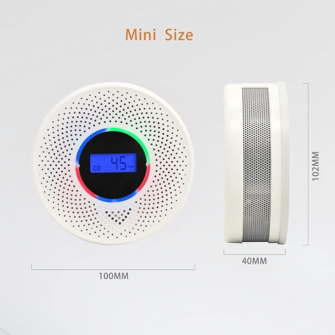 10-Year Battery Wireless Interconnected Smoke and Carbon Monoxide Detector, Smart Interlink Smoke CO Alarm with Digital Display, Fire and CO Combo Alarm for Home (5 Pack)