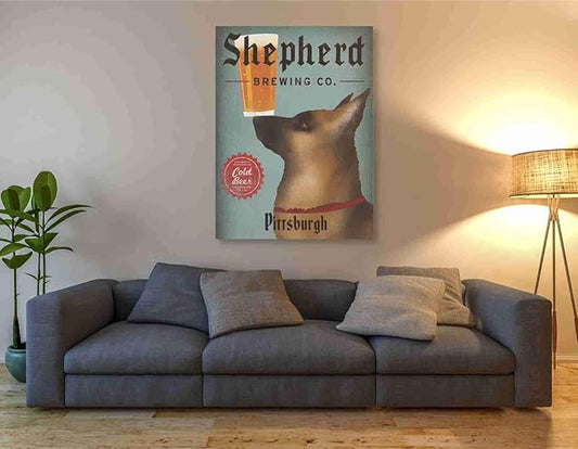 Epic Graffiti 'German Shepherd Brewing Co Pittsburgh Black' by Ryan Fowler, Canvas Wall Art, 40"x54"