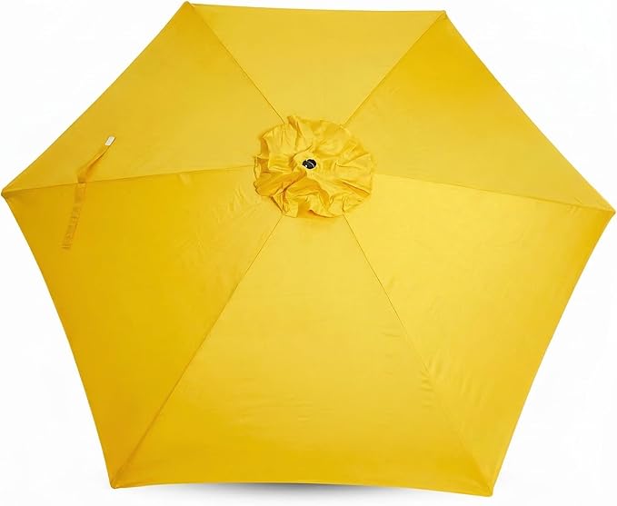 Sfmora 9ft Patio Umbrella Replacement Canopy for 6 Ribs, Outdoor Umbrella Canopy ONLY, Market Umbrella Top, Water-Resistant & UV-Protective