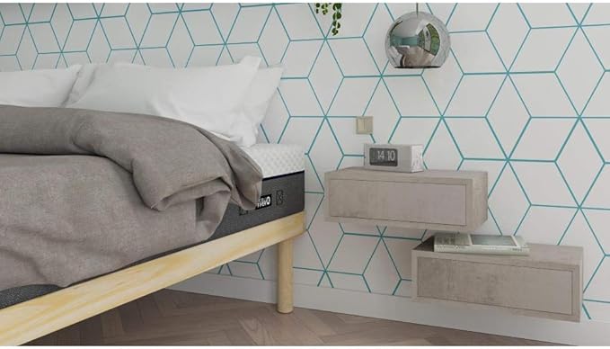 Mobili Fiver, Riccardo Floating nightstand, Ashwood White, 17.7" x 9.8" x 6.1 ", Melamine-Finished, Modern Bedside Table, End Table, Italian Furniture