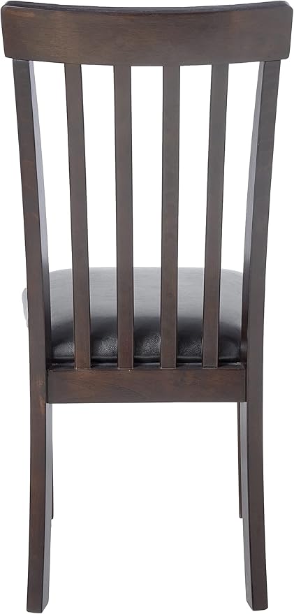 Signature Design Dining Room Chair and Table Set (Set of 2) + Rectangular Table, Dark Brown