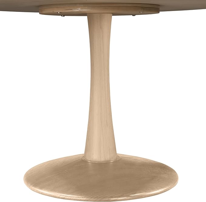 Meridian Furniture 915Oak-T Holly Collection Mid-Century Modern Dining Table with Rich Natural Finish, Solid Wood, Oak Veneer, 48" W x 48" D x 30" H, Natural