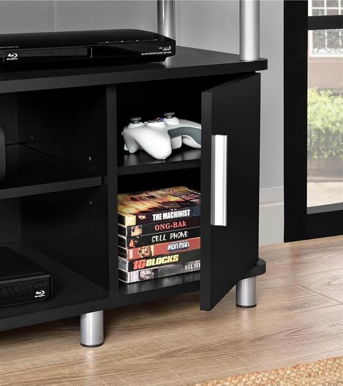 Ameriwood Home Carson TV Stand for TVs up to 50", Black (1195496PCOM)