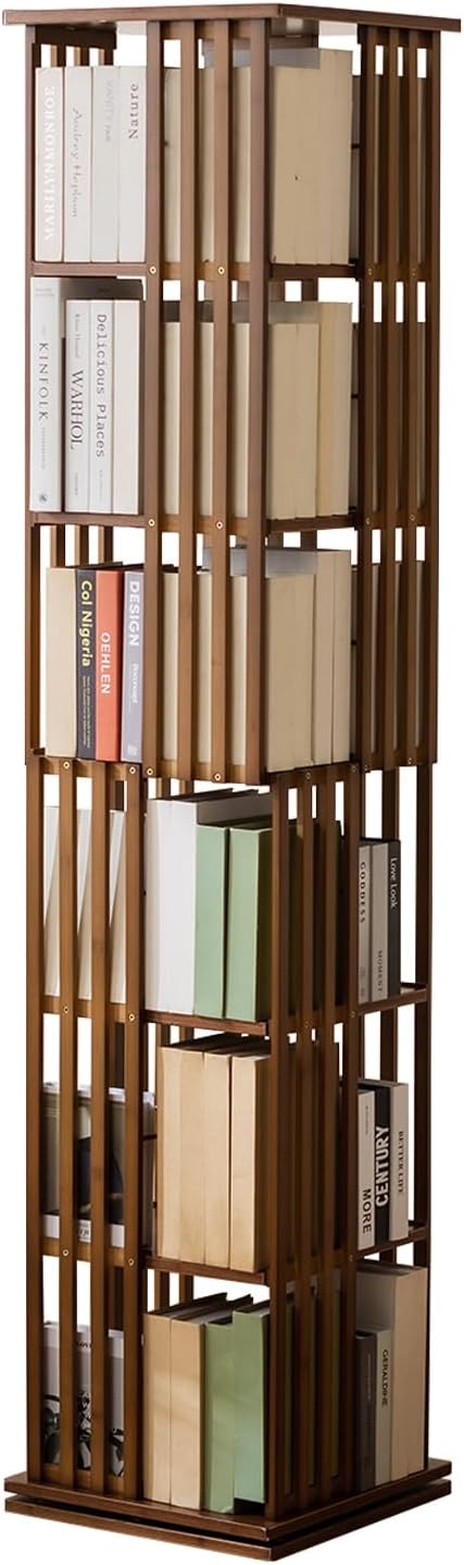 latifolia 6 Tier Book Shelf,Modern Bookshelves Organizer,Walnut