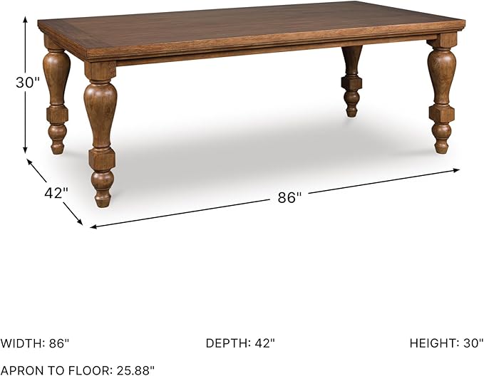 Signature Design by Ashley Chadworth Rustic Dining Table, Dark Brown