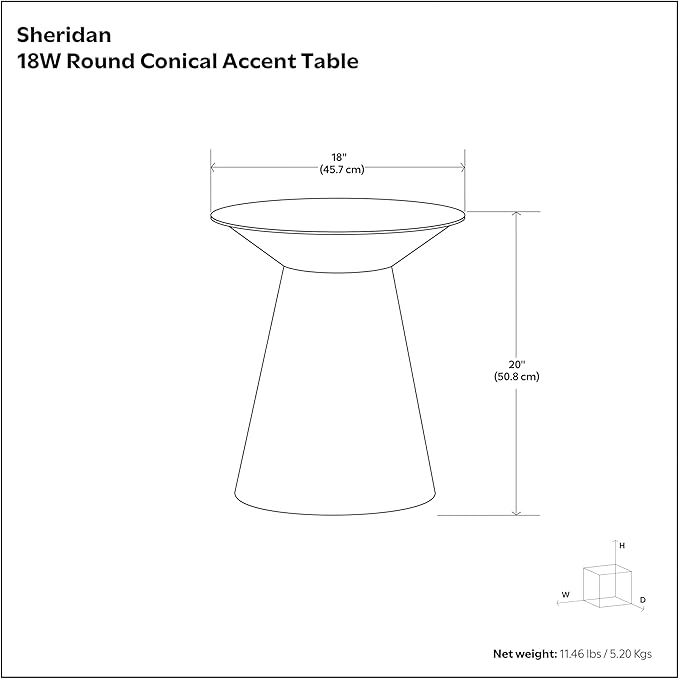 SIMPLIHOME Sheridan Industrial 18 Inch Wide Metal Accent Side Table in Antique Silver, Fully Assembled, For the Living Room and Bedroom