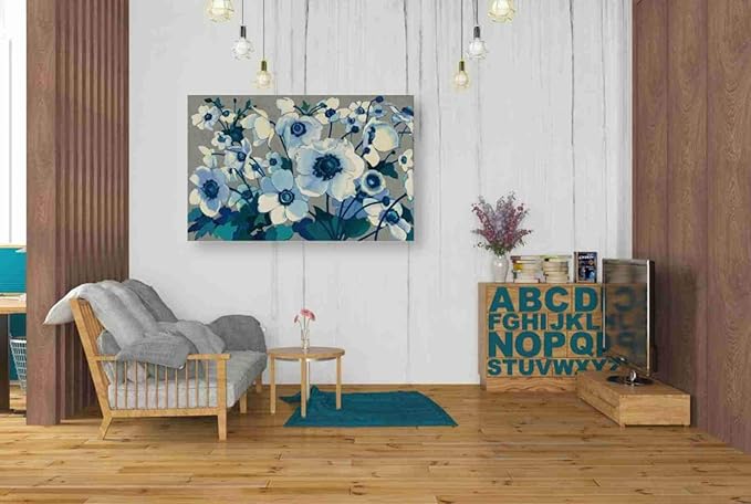 Epic Graffiti 'Anemones Japonaises I' by Shirley Novak, Canvas Wall Art, 40"x26"