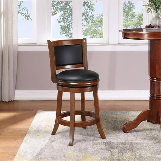 Boraam Augusta Counter Height Stool, Black/Cherry