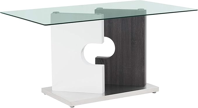 Global Furniture USA Dining Table, Grey-White