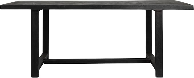 Creative Co-Op Elegant Acacia Wood Rectangular Dining Table, Black