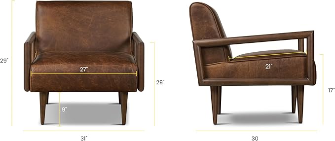 Poly & BARK Viborg Lounge Chair in Chocolate Brown