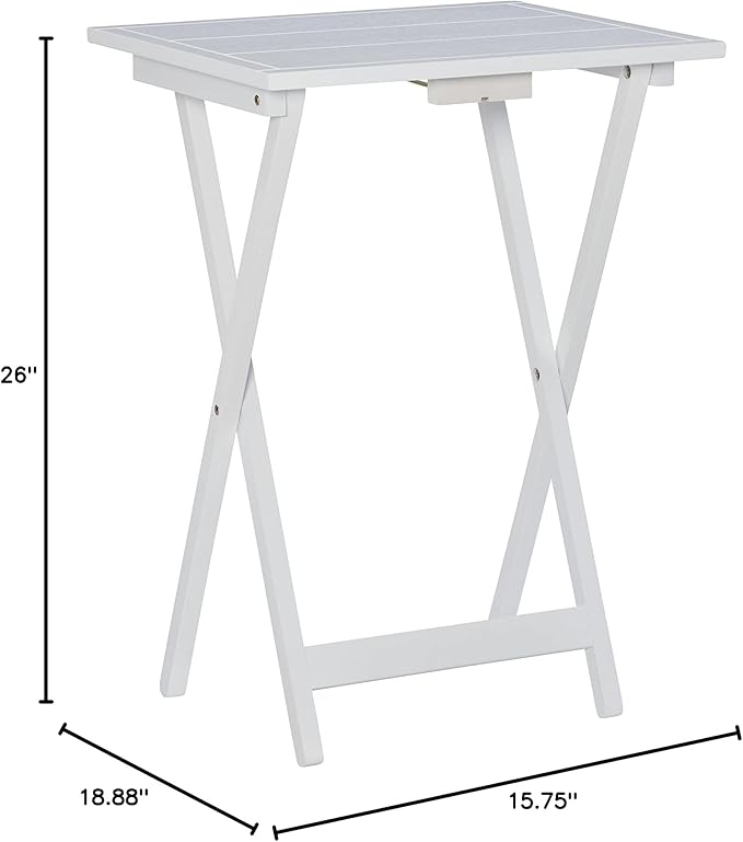 Powell Gemma Tray Table, White
