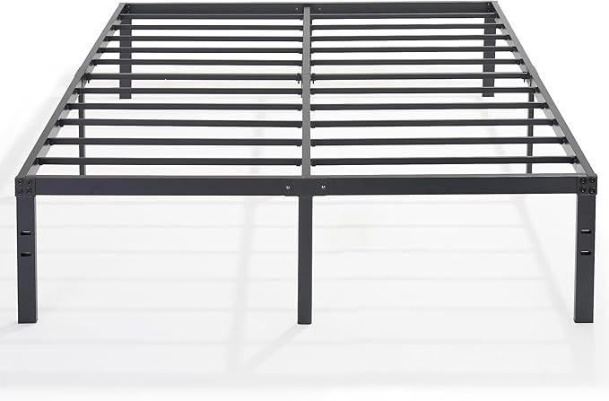 VECELO 16 Inch Full Size Tall Bed Frame Metal Platform,Heavy Duty Steel Slat/Easy Assembly Mattress Foundation/No Box Spring Needed
