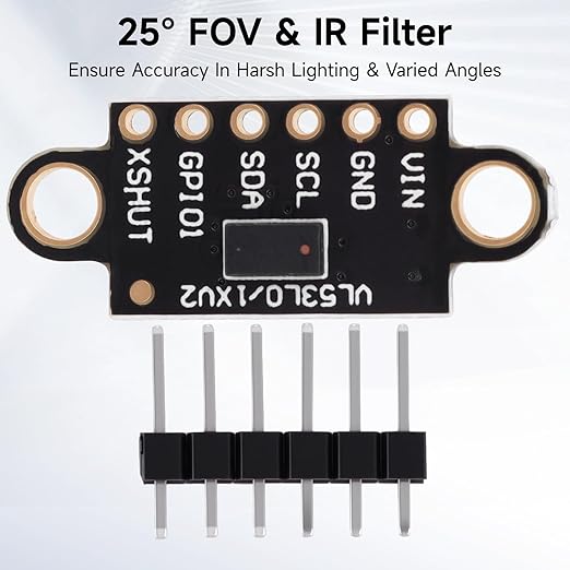 5 Pcs VL53L0X Lidar Sensor 2m Range High Precision Single-Point Distance Sensor Compact Lightweight ToF Module with I2C Interface for Arduino Raspberry Pi Robot IoT Projects Smart Homes GY-VL53L0XV2