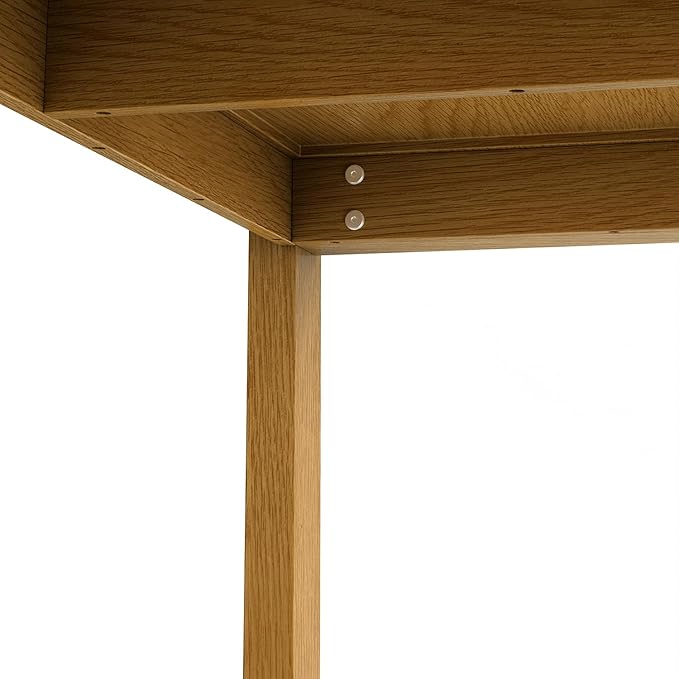 SIMPLIHOME Wilson Dining Table - 54 inch Wide Solid Wood Oak Veneer Square Table, Transitional Style for Dining Room or Kitchen with Thick, Straight Legs and Spacious Top, Seats 8