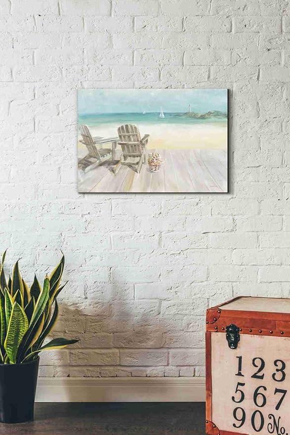 Epic Graffiti 'Seaside Morning 1' by Danhui Nai, Canvas Wall Art, 18"x26"