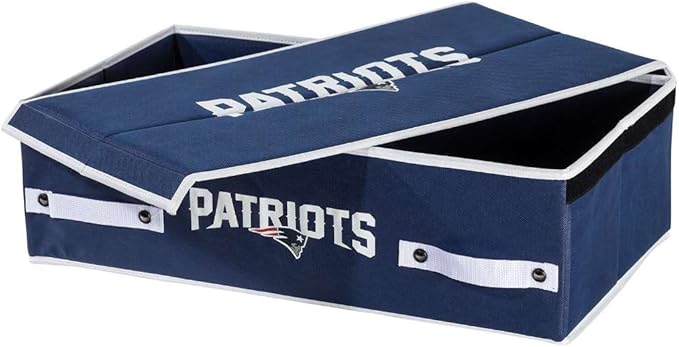 Franklin Sports NFL Under Bed Storage Bins - Folding Organizer Containers - NFL Team Office, Bedroom + Living Room Décor