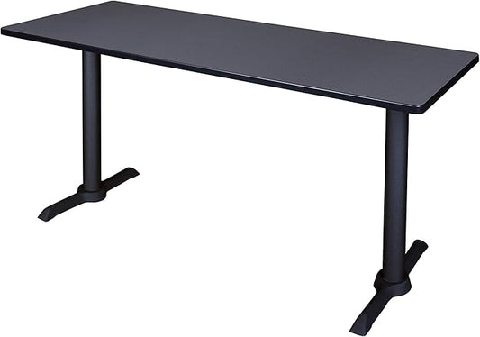 Regency Cain 72 x 24 in. Steel T-Base Training Seminar Table- Grey