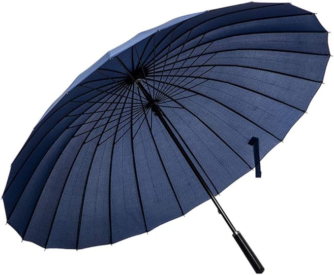 24 Ribs Large Umbrella Fashion Long Handle Straight Anti-UV Sun/Rain Stick Umbrella KS07P